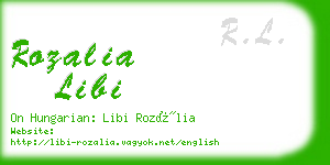 rozalia libi business card